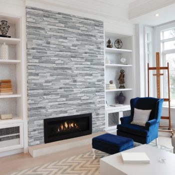 Nordic Crystal Ledger Stone Fireplace